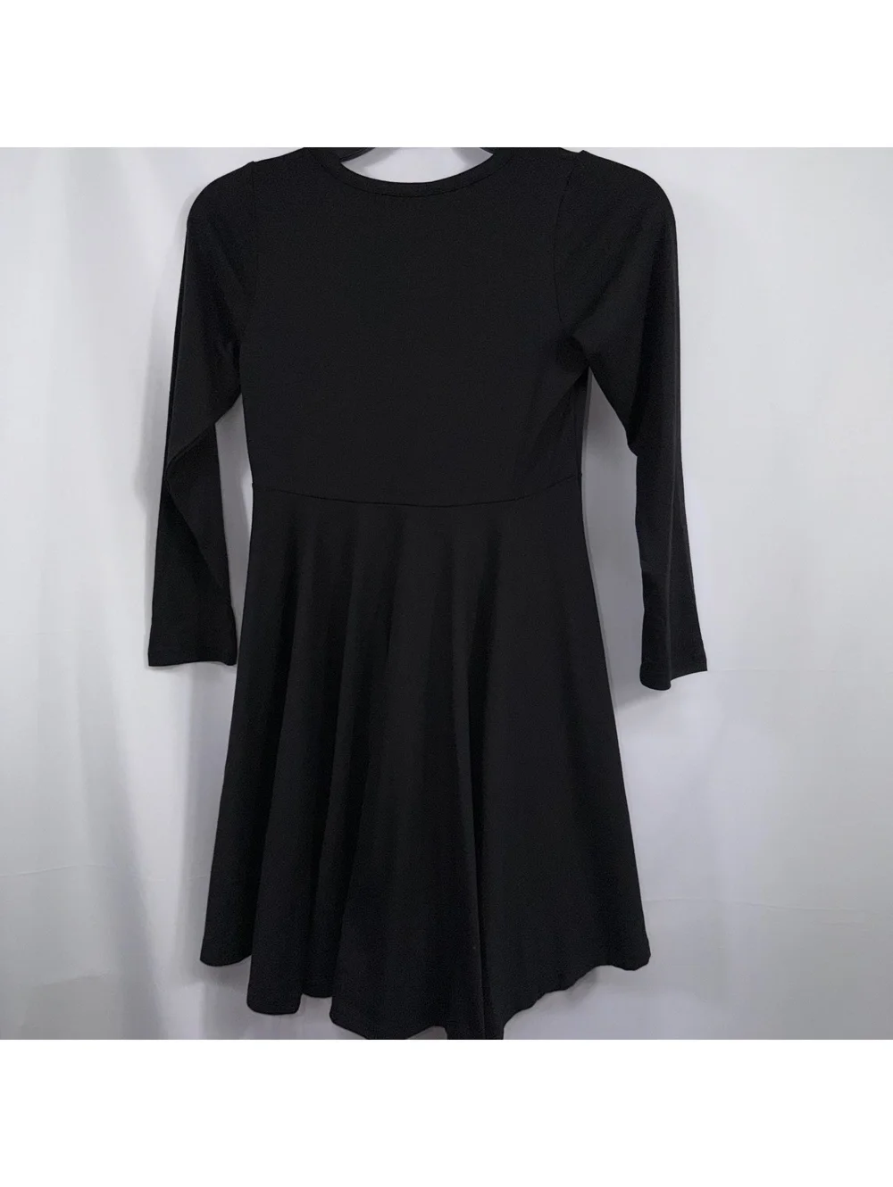Arshiner Girls Size 140 Black Long Sleeve Fit & Flare Dress